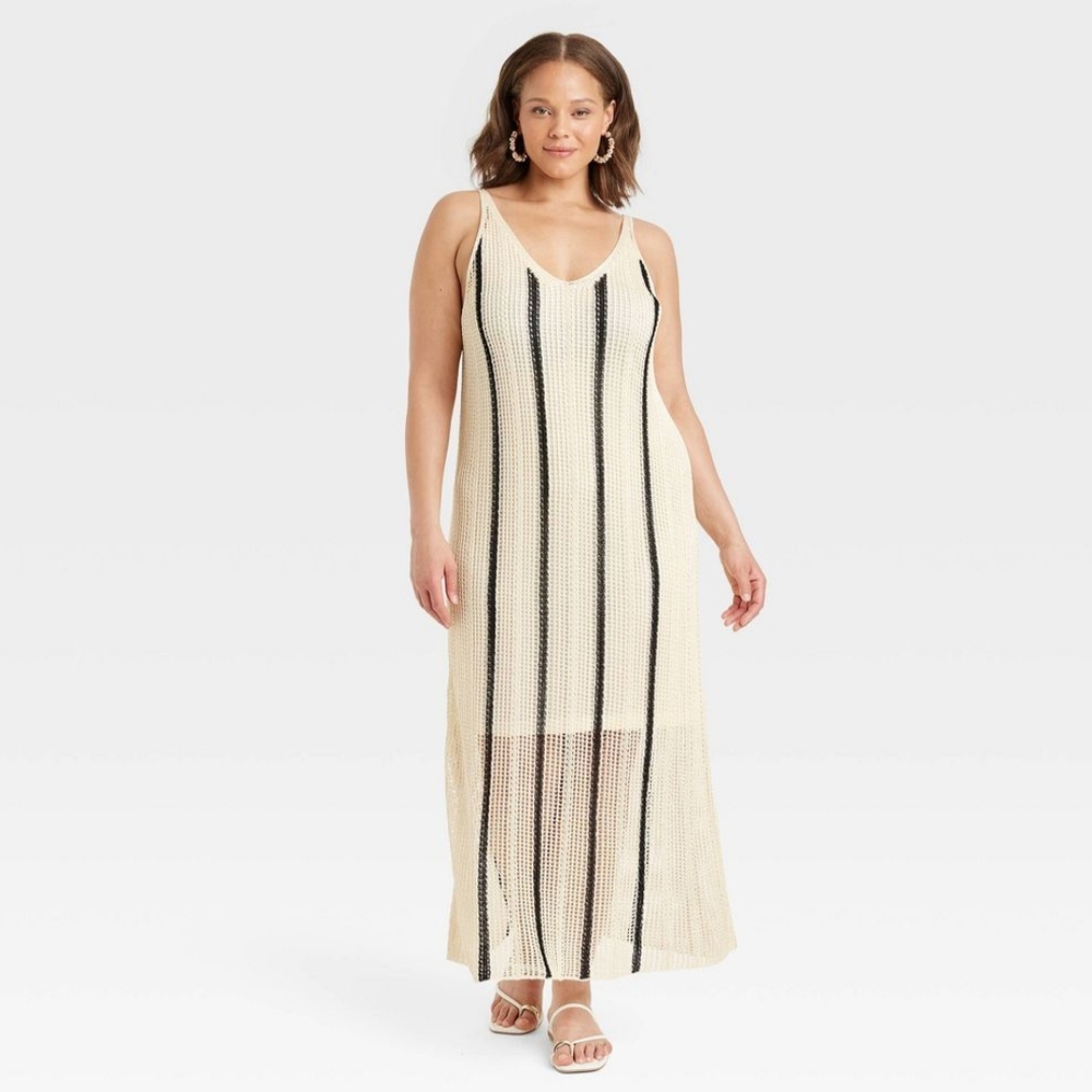 NWT Women's Pointelle Maxi Length Sundress Size XXL
